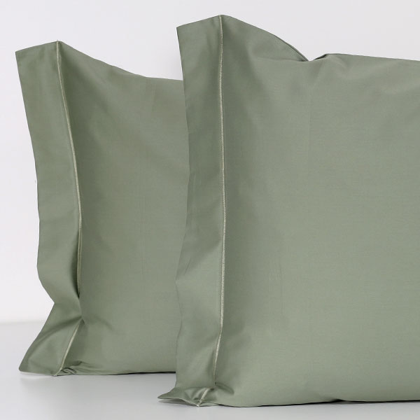 Coppia Federe Raso 60 Cotone 100% Cleopatra - Salvia