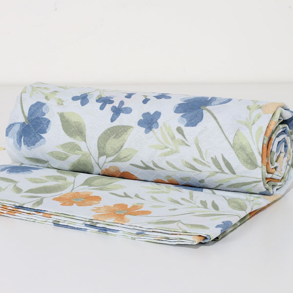 Copriletto Piquet "Ginevra" - Azzurro