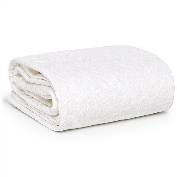 Coprirete in Feltro Jacquard con Lacci