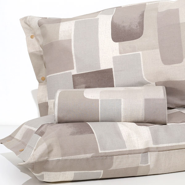 Parure Copripiumino 100% Cotone "Berlino" - Beige