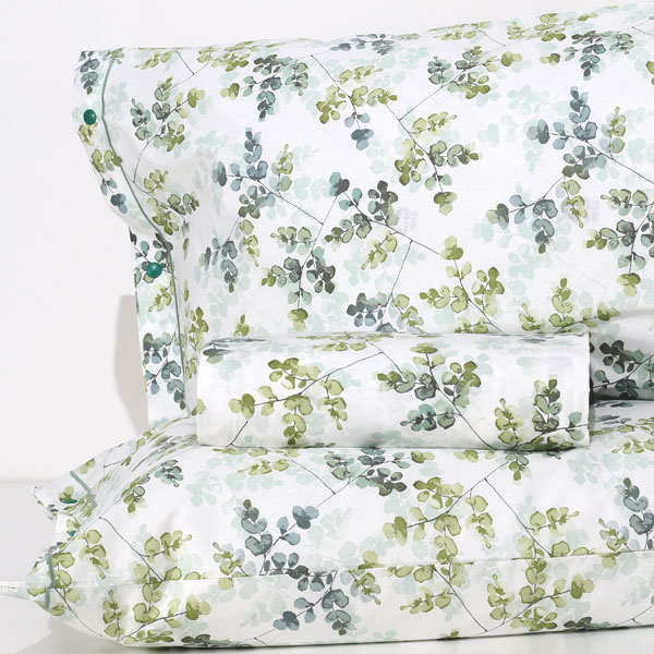 Parure Copripiumino 100% Cotone "Eucalipto" - Verde