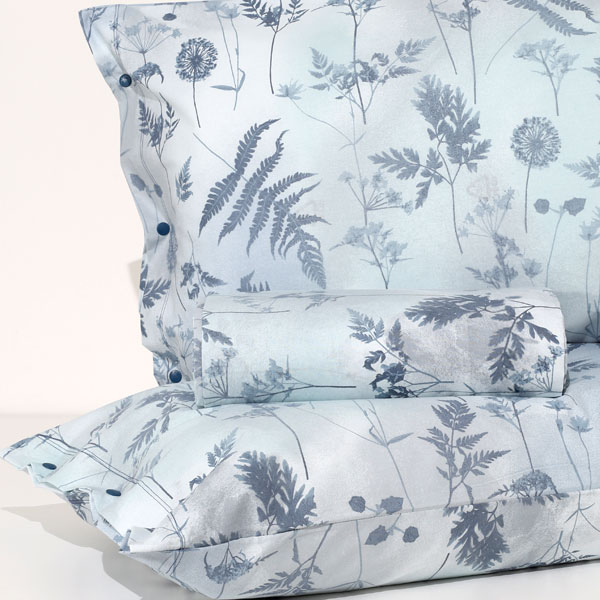 Parure Copripiumino 100% Cotone "Felce" - Avio 