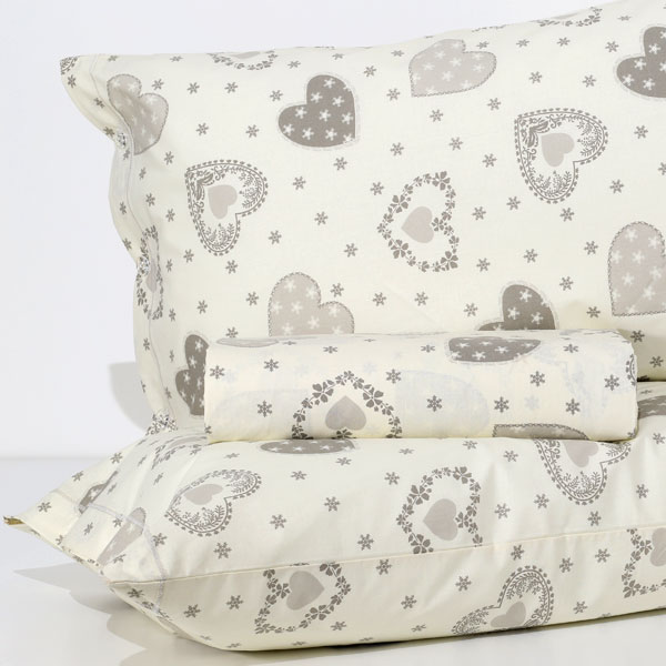 Parure Copripiumino "Linea Naturale" - Cuori