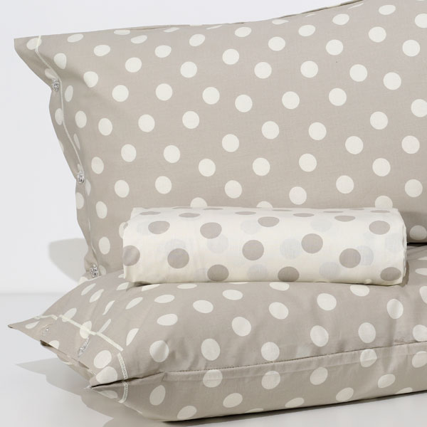 Parure Copripiumino "Linea Naturale" - Pois