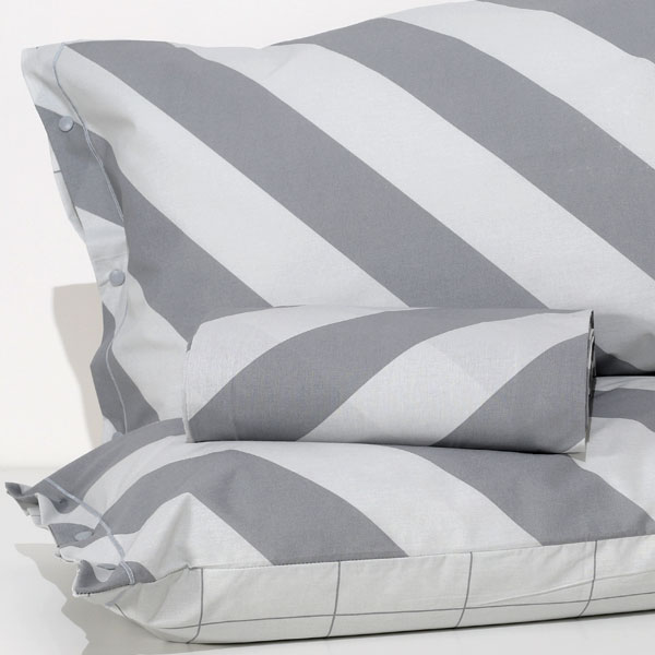 Parure Copripiumino 100% Cotone "Milano" Grigio