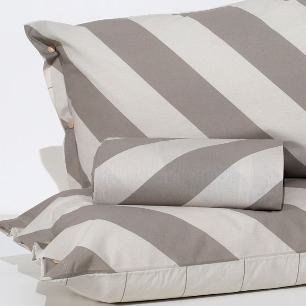 Parure Copripiumino 100% Cotone "Milano" Tortora