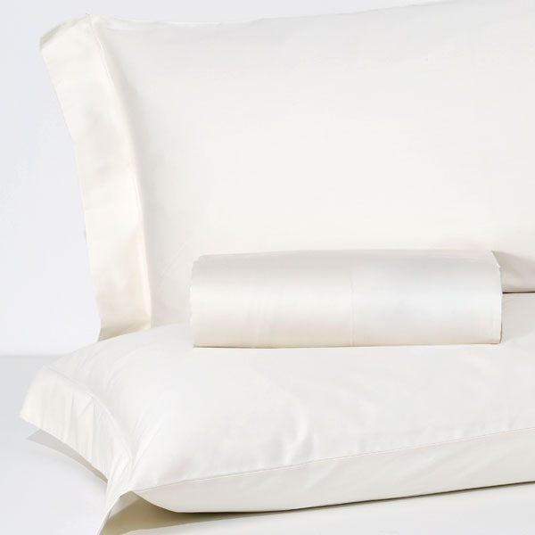 Parure Copripiumino Raso 60 Cotone 100% Cleopatra - Avorio