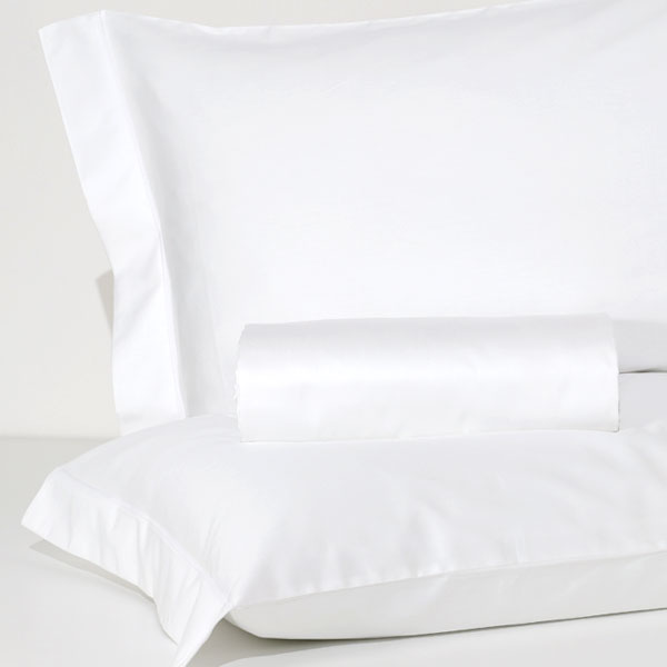Parure Copripiumino Raso 60 Cotone 100% Cleopatra - Bianco
