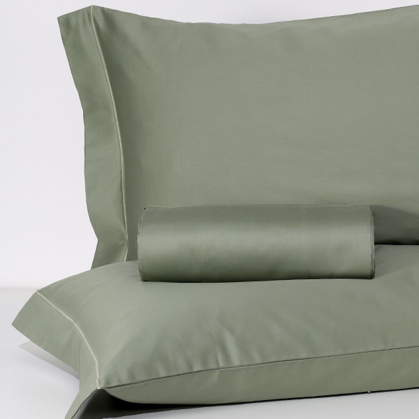 Parure Copripiumino Raso 60 Cotone 100% Cleopatra - Salvia