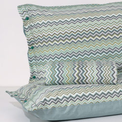 Parure Copripiumino 100% Cotone "Zig Zag" - Verde