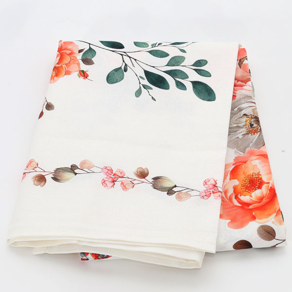 Tovaglia Stampa Digitale - "Peonie e Farfalle"