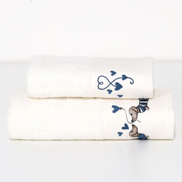 Viso + Ospite "Bassotti" - Blu/Panna