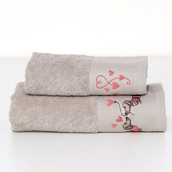 Viso + Ospite "Bassotti" - Rosa/Tortora