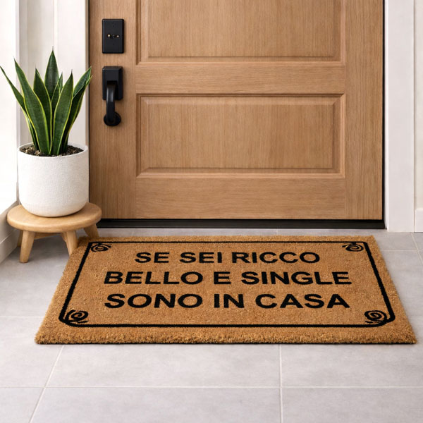 Tappeto "Cocco" Frasi Felici - Single