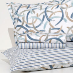 Completo Lenzuola Percalle 100% cotone "Circle" - Blu