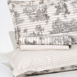 Completo Lenzuola Percalle 100% cotone "Paris" - Marrone