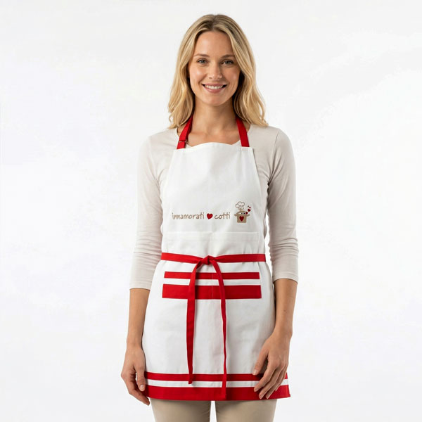Grembiule con Ricamo "Innamorati" - Innamorati Cotti