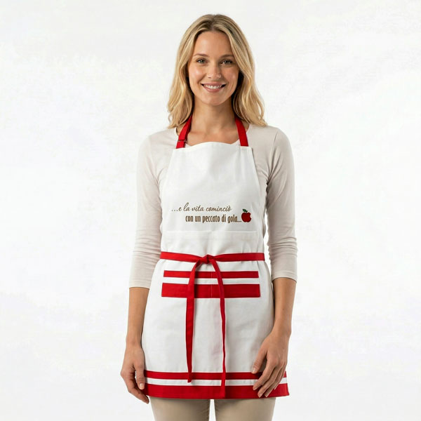 Grembiule con Ricamo "Innamorati" - Peccato di Gola 