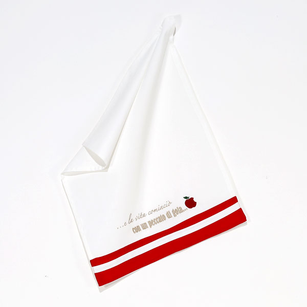 Strofinaccio con Ricamo "Innamorati"