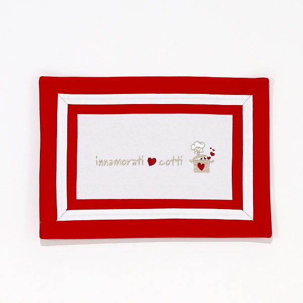 Tovaglietta Americana con Ricamo "Innamorati" - Innamorati Cotti