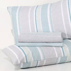 Completo Lenzuola 100% cotone "Mirel" - Azzurro