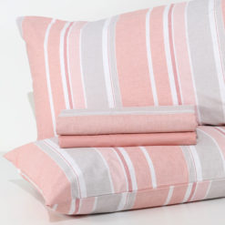 Completo Lenzuola 100% cotone "Mirel" - Rosa Blush