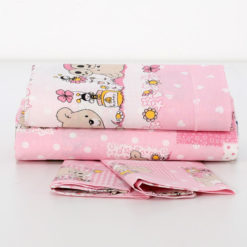 Completo Lenzuola Lettino Cucciolo - Rosa