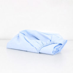 Lenzuolo sotto con angoli 100% cotone Lettino - Baby Celeste