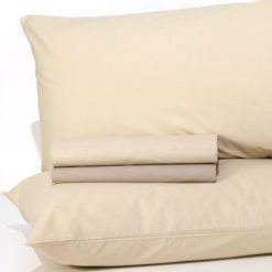 Completo-Lenzuola-100%-cotone-Plus-Beige