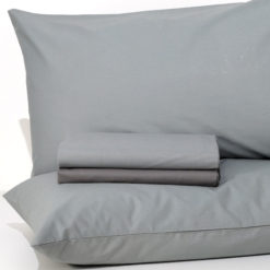 Completo-Lenzuola-100%-cotone-Plus-Grigio-Scuro
