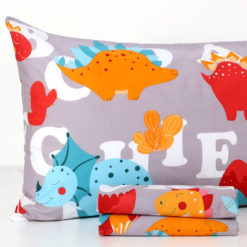 Completo-Lenzuola-Dino-Kids-100%-cotone-Grigio2