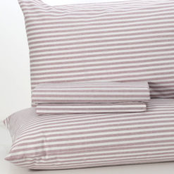 Completo-Lenzuola-Rigato-Malva