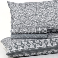 Completo Lenzuola 100% Cotone "Washington" - Grigio