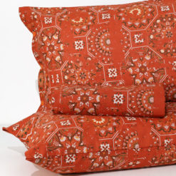 Parure-Copripiumino-Marrakech-Mattone-100%cotone