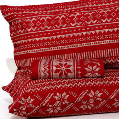 Parure-Copripiumino-Nordic-Bordeaux100%cotone