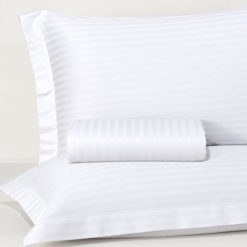 Parure-Copripiumino-100%-Raso-di-Cotone-Charme-Bianco