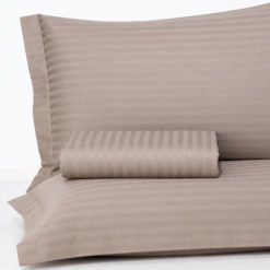 Parure-Copripiumino-100%-Raso-di-Cotone-Charme-Tortora