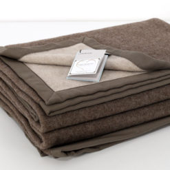 Coperta-Chalet-Royal-100%-Lambswool-Woolmark-Brown