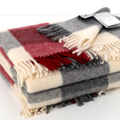Coperta-Cottage-100%-Lana-Woolmark-Rosso